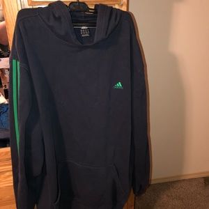 Hooded Adidas sweatshirt.